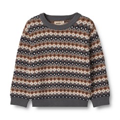 Wheat Knit Pullover Elias Jacquard - Multi 